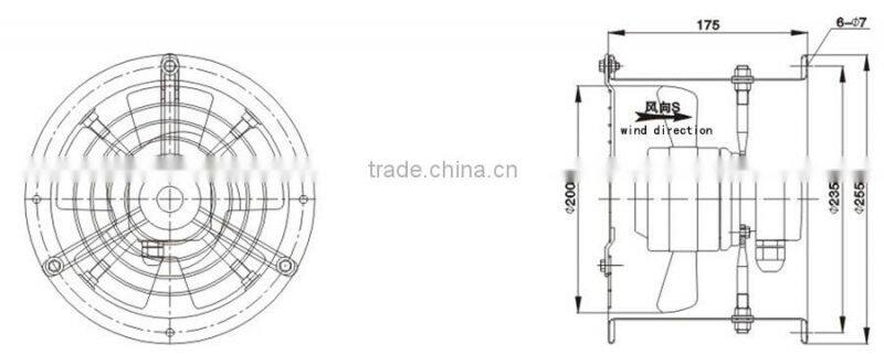 2014 new designed 220v 70w restroom extractor fan with 2650rpm
