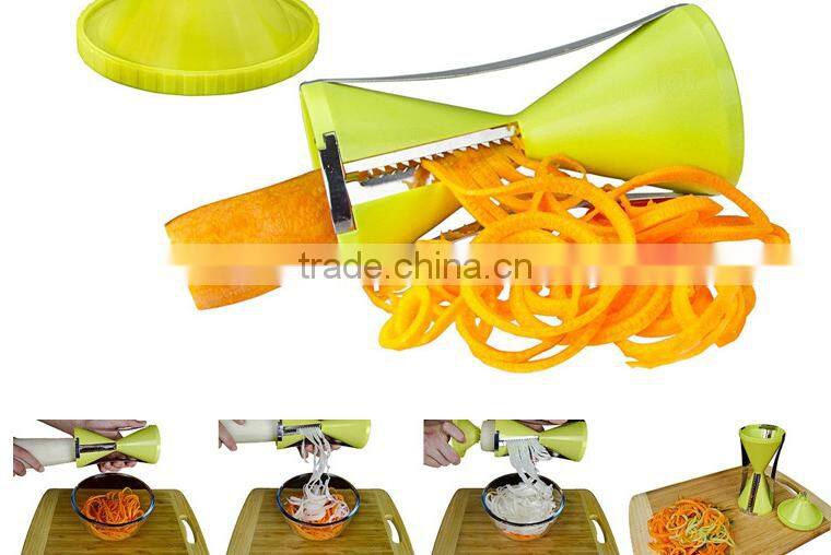 4 in 1 Kitchen Tools Funnel Model Spiral Slicer Vegetable Shred Device Cutter Carrot