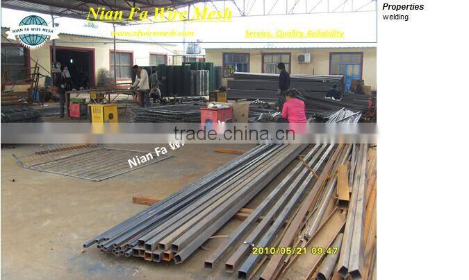 folding welded barrier fence with barbed wire