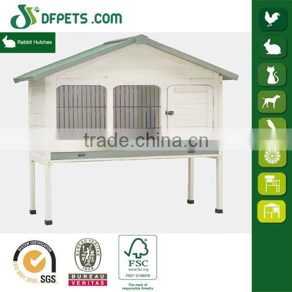 White Color Wooden Rabbit Cage Single Layer