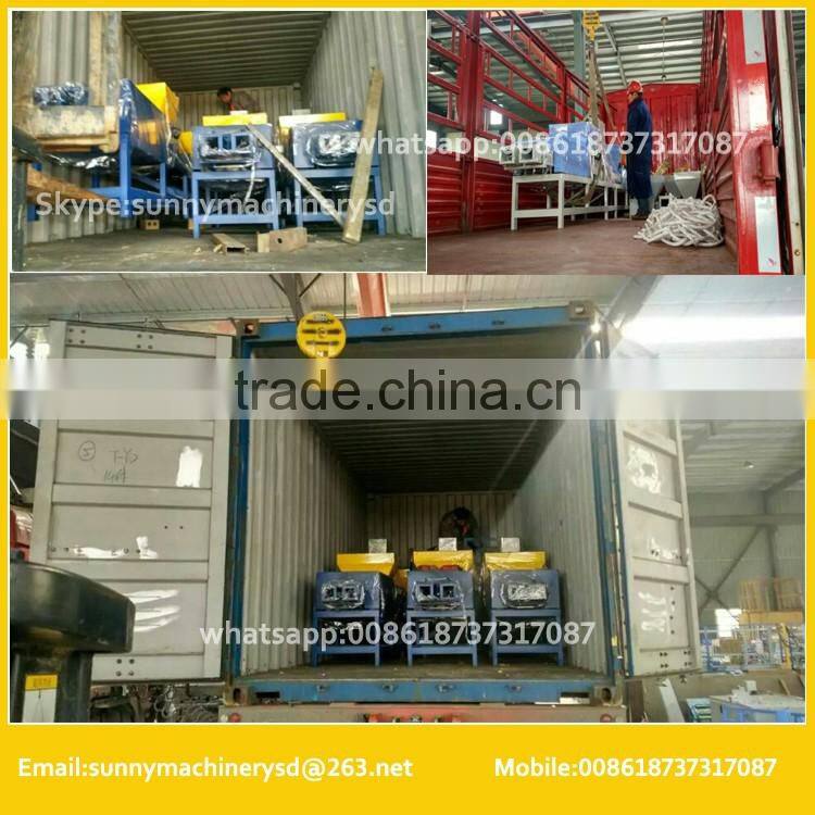 to make hollow block!compressed wood pallet making machine