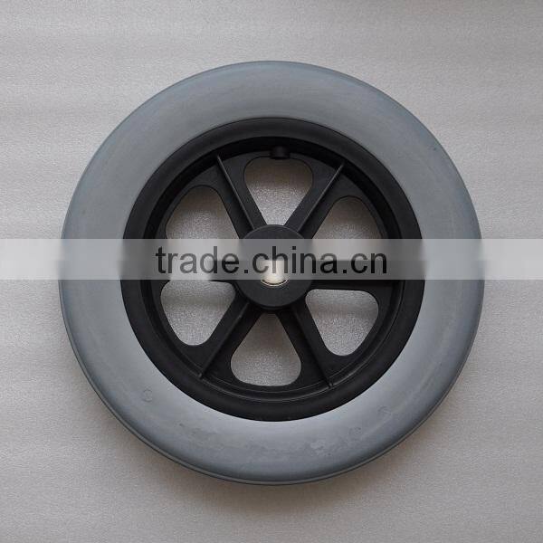 200mm small PU solid foam wheel/plastic PU foam wheel