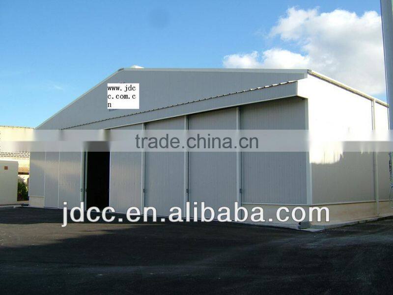 steel structure hangar for small aircraft