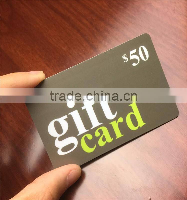 custom printing embossed number pvc card /custom shape plastic gift cards