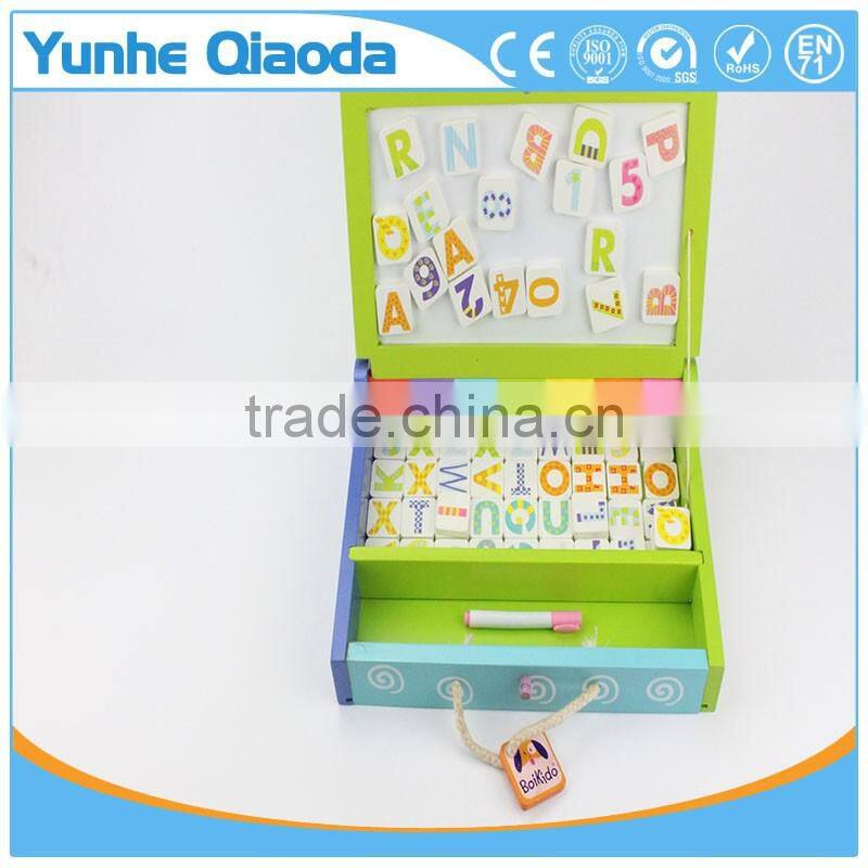 Early Learning wooden alphabet teaching magnetic wooden box