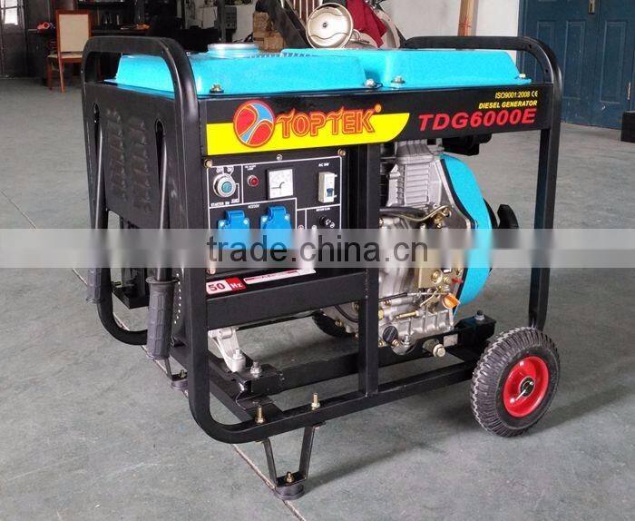 portable with handles and wheels 5kw diesel generator price list