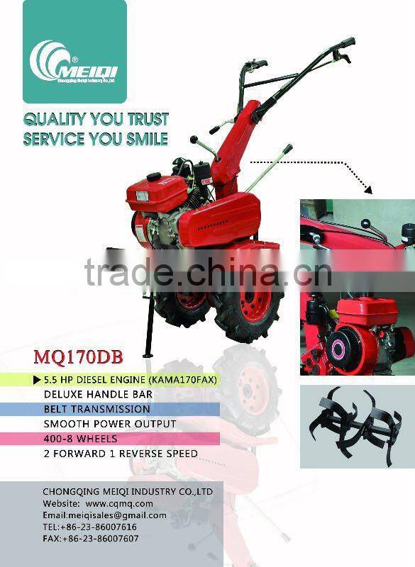 MeiQi 7HP 170F Diesel Power Tiller of Farm Machinery for plough