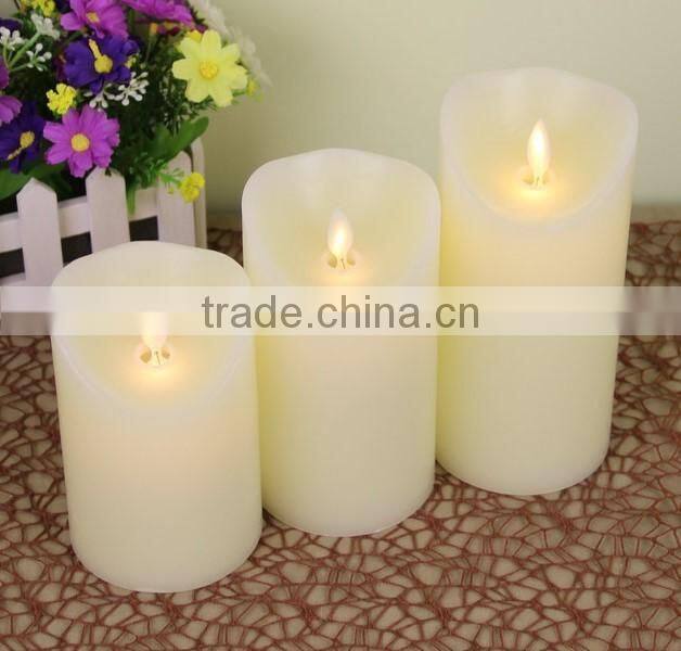 remote dancing flame real wax led candles with timer 3pcs moving wick real wax candles with remote control
