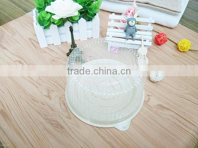 Round clear disposable plastic birthday cake dome containers