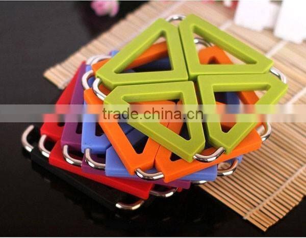 silicone stainless steel placemat trivet table mat heat resistant for bowl plate cup