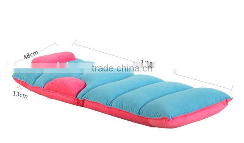 fashion suede fabric 5 grades single sofa chair, portable legless folding chair sofa, leisure modern floor sofa seating