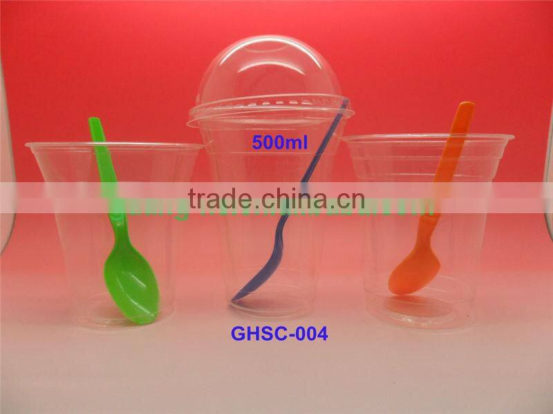 biodegradable PLA plastic ice cream cup/cold cup---100% biodegradable and compostable
