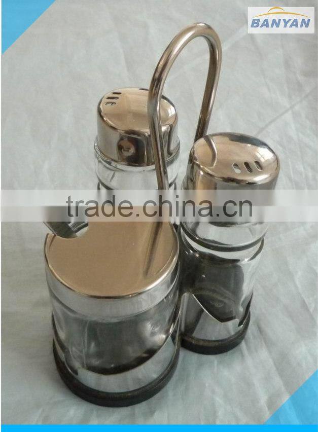 stainless steel and galss Garlic Keepers Herb&Spice Type spice rack set