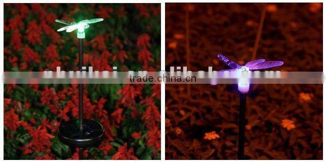 Upright dragonfly solar garden lights
