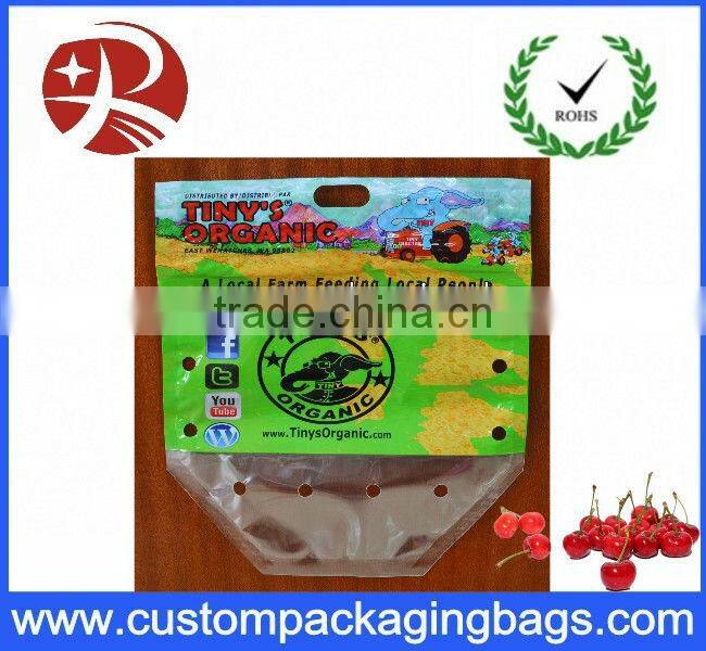 fruit plastic packaging bags with slide zipper