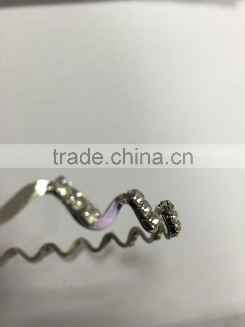 Hairpins Headwear Women Girl Rhinestone Crystal Headband Barrette Clips Hair Accessories