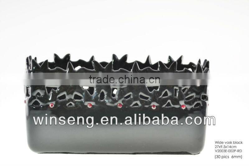 Ceramic Tall Vase with Crystals from SWAROVSKI