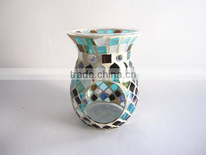 Color Scalloped Shape Mosaic Handmade Rustic Vase Single Types of Flower Vase