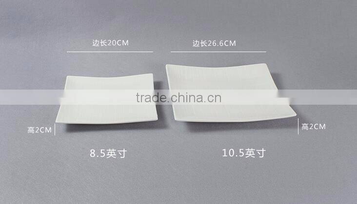 Customized white ceramic dessert plates