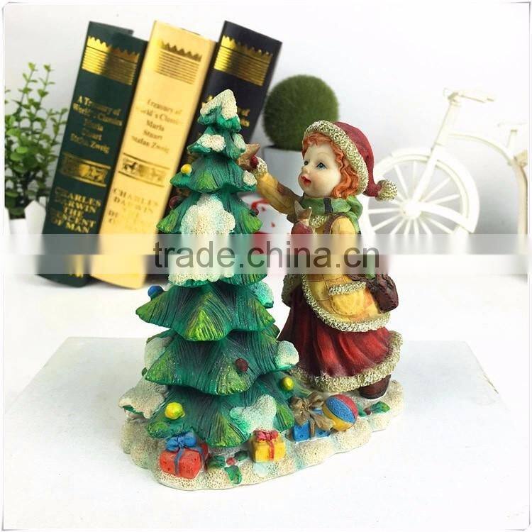 Custom resin Santa Claus figurine christmas decoration