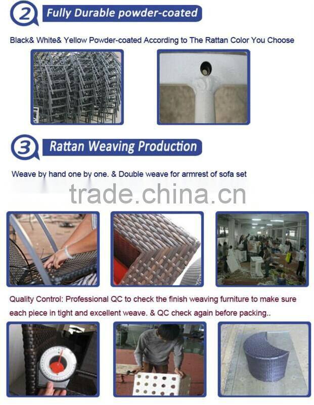 Rattan oval lounge bed sunshine garden furniture