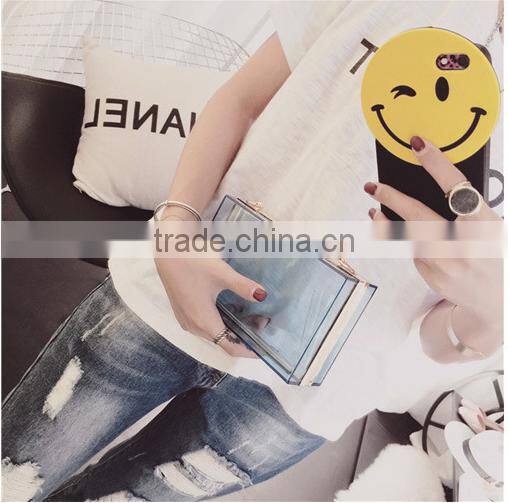 Wholesale Acrylic lucite Perspex ladies ladies clutch evening bag in hand acrylic bag