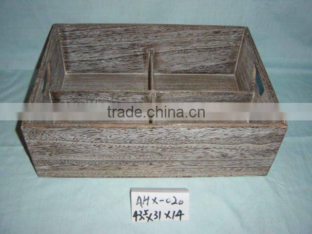 high quality pine wooden box,wooden tray with different tabula