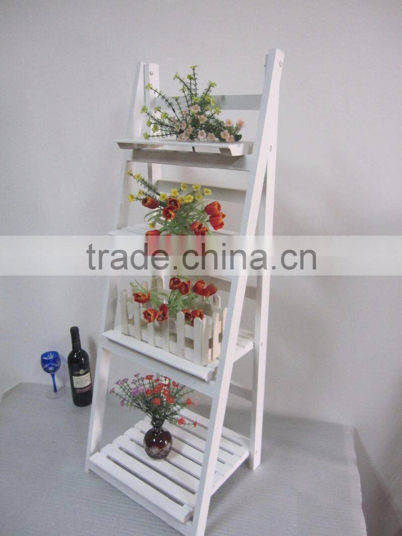 Solid Wooden Fold Flower Shelf