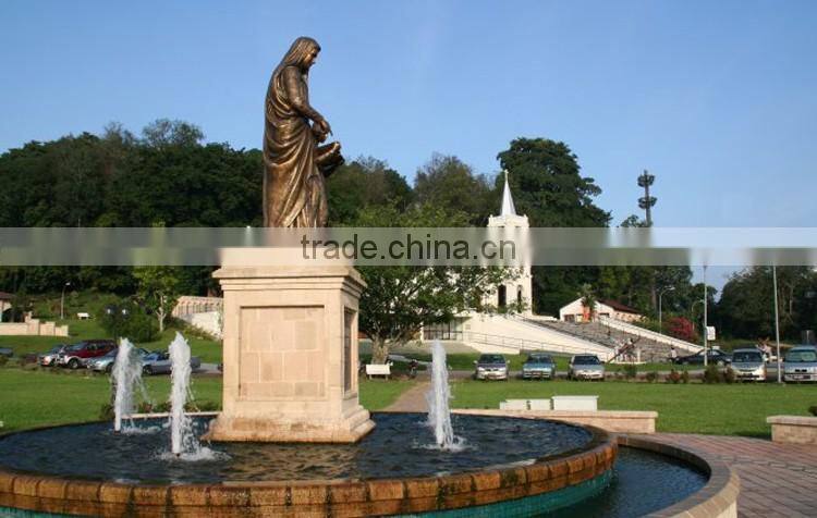 2015 new produced home decoration bronze virgin mary and child statue