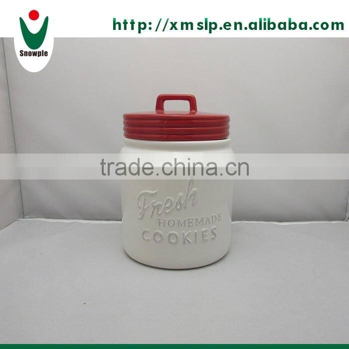 Personalized ceramic tea canister