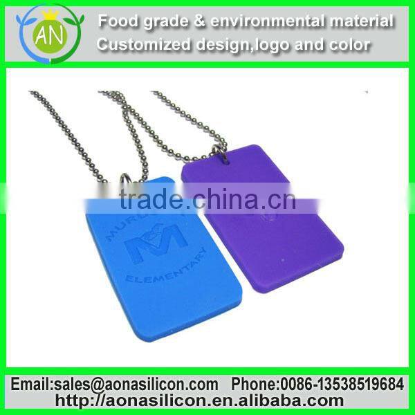 Hot Sales Safe Dog Tag Silicone Necklace