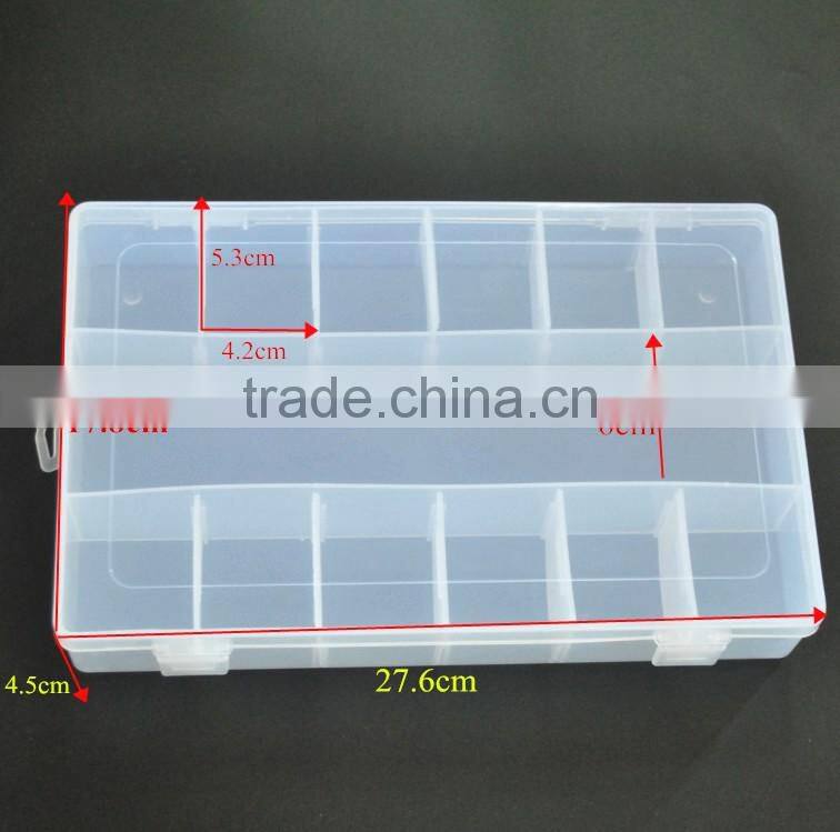 13 Compartments Clear Beads Loom bands kit Plastic Boxes Storage organizer