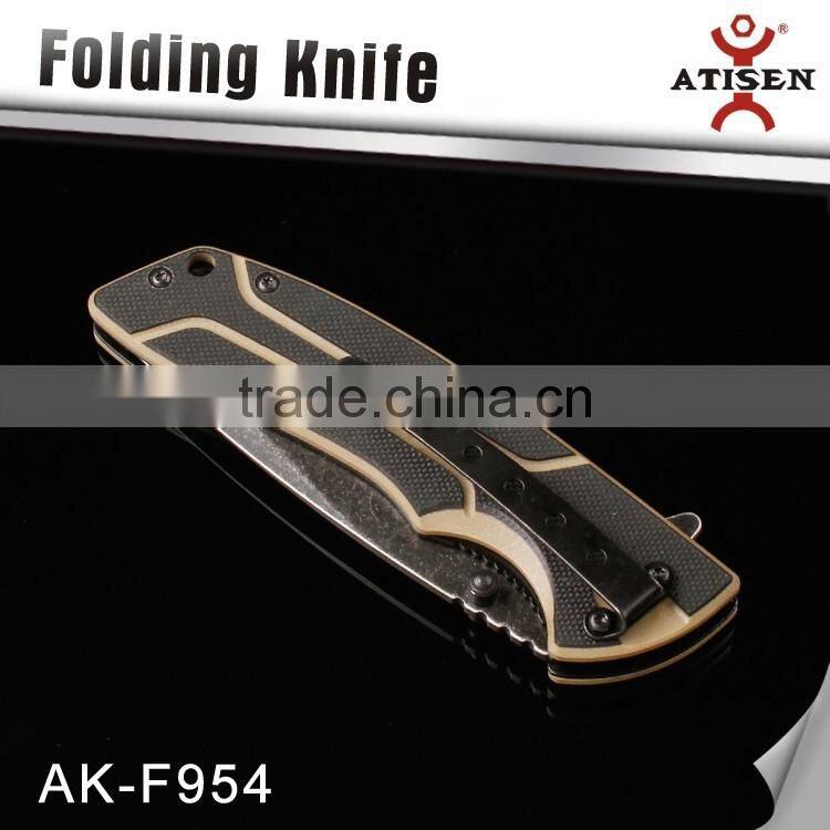 G10 Handle Folding Knife Outdoor Camping Hand Tools