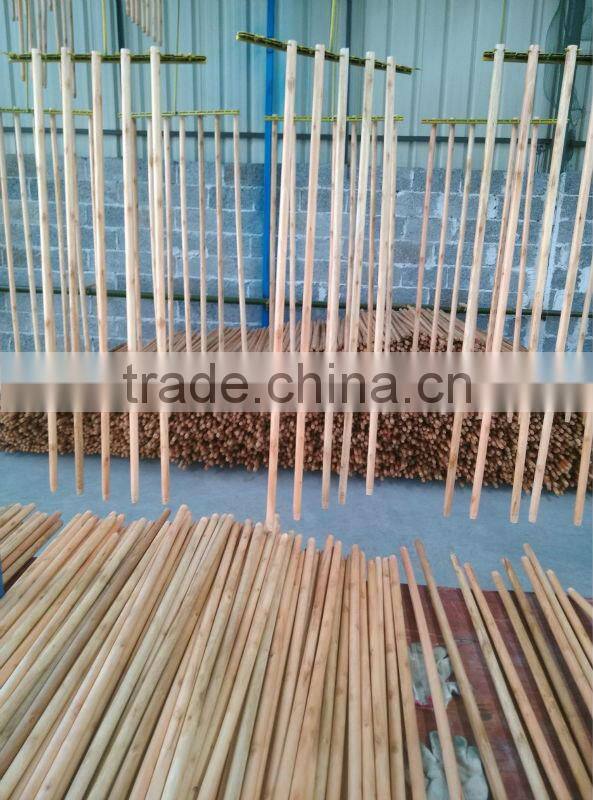 Eco-friendly eucalyptus painting wooden stick for broom and mop