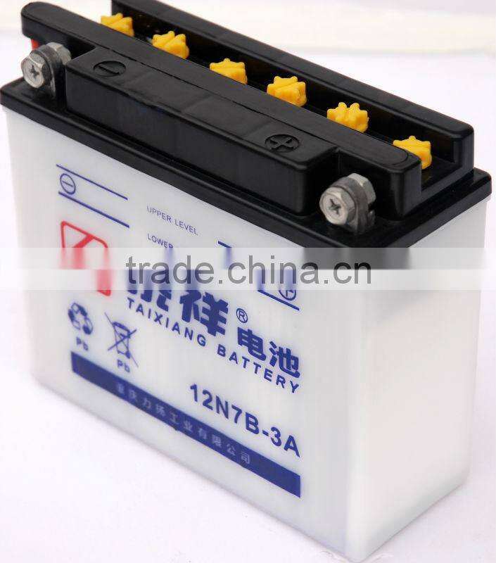 Electric Scooter/Motorcycle Battery YB6L-B high performance dry-charged storage battery