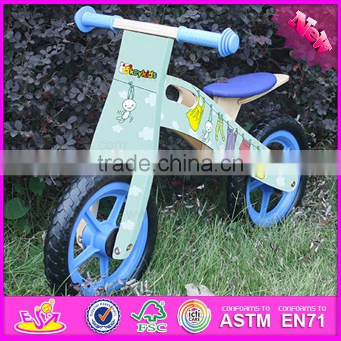 2016 high quality wooden kids bike ride toy, top fashon wooden kids bike ride toy W16C150