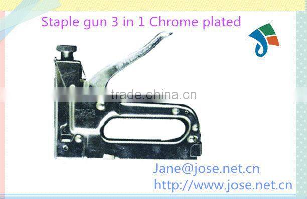 Staple gun 3 in 1 Chrome plated