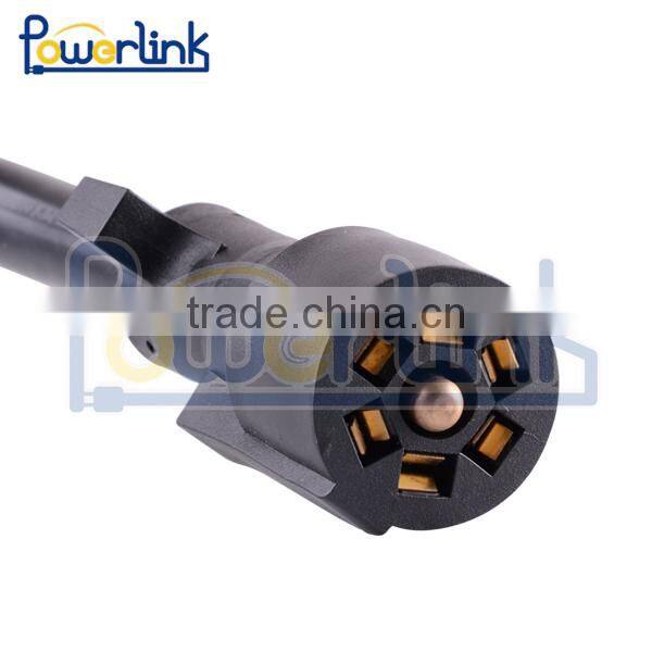 S60180 Universal Molded Trailer Light Plug Wiring Harness 7 Way RV 8' Cord Trailer NEW