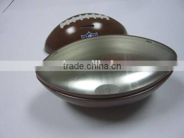 Full color printing egg shaped tin money box for sale