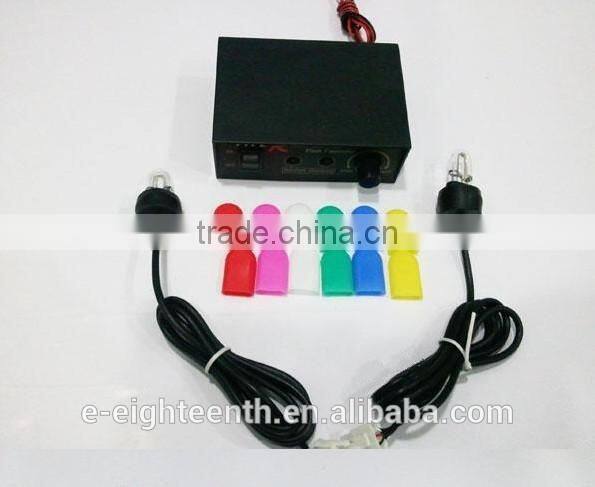 2016 new 4 LED U-shape Decorative Flash Strobe Light Bulbs Flashing Lamp Car Headlight DC 12V