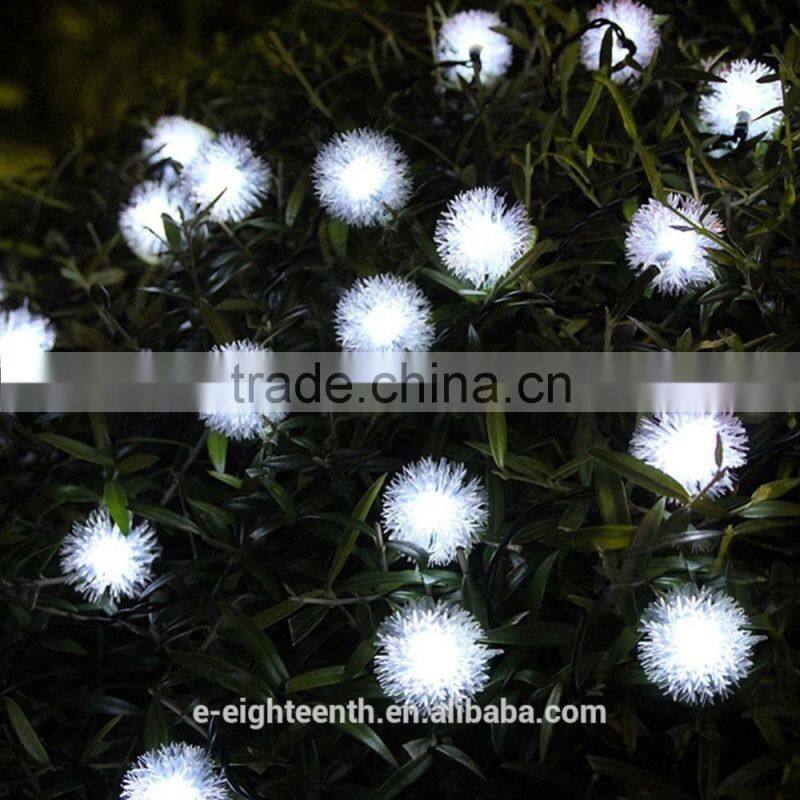 2016 new hot sale 4.8m 20Led Chuzzle Solar Fairy String Lights for Outdoor Gardens Christmas Party