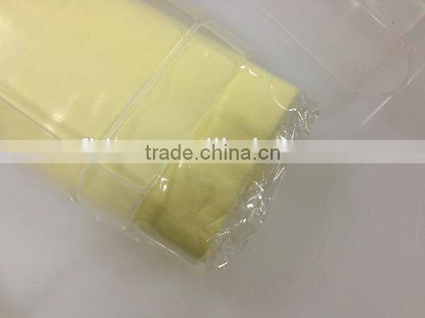Car care cleaning synthetic chamois cloth in square plastic tube