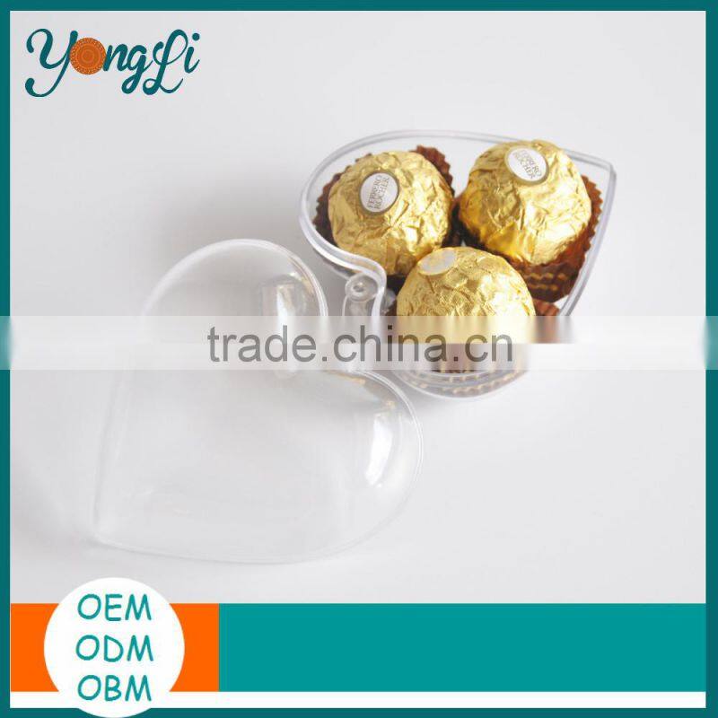 Package Gift Boxes Clear Plastic Wedding Heart Shaped Candy Box