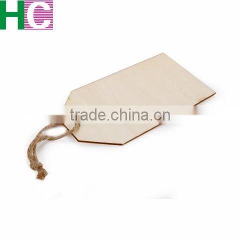 Unfinished Wooden Tags with Twine Loop