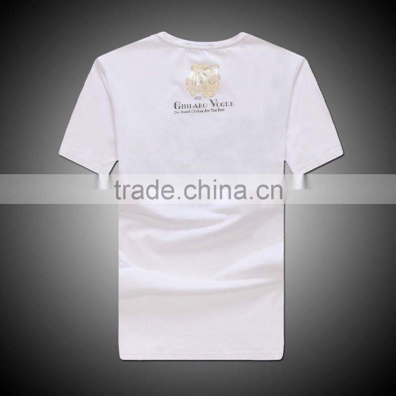 Men's 95%cotton 5%spandex blank mens t-shirts wholesale