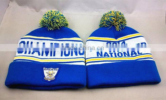 100%cotton or wool or 100%acrylic knitted caps and jacquard beanies with ball