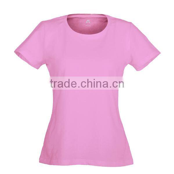 women navy blue round collar oem t-shirt