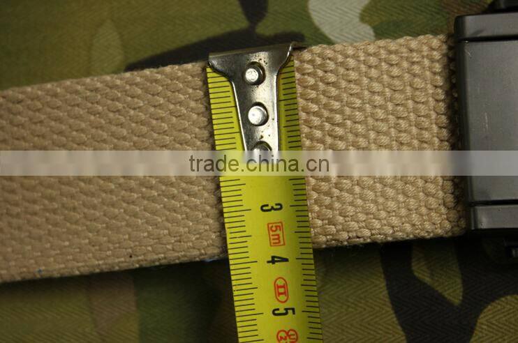 sandy color metal buckle military tactical trainer canvas belts