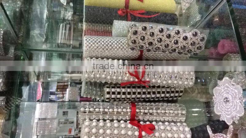 2015 wholesale crystal rhinestone hot-fix mesh