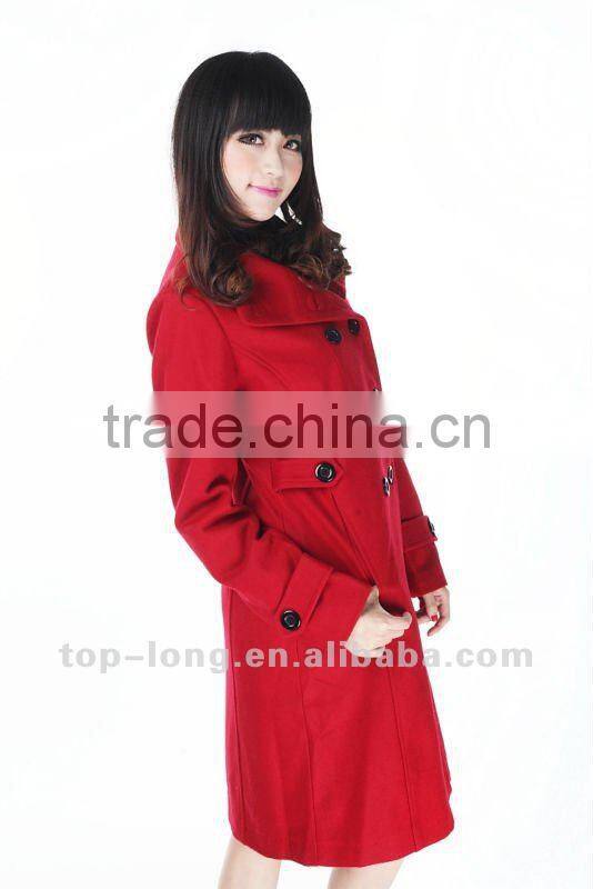 2012 women russian winter coat of melton clothing fashion textile stock